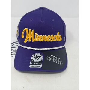 Minnesota Vikings Purple 47‎ Brand MVP DP Rope Hat Cap OSFA NFL Football